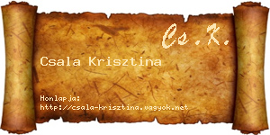 Csala Krisztina névjegykártya