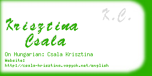 krisztina csala business card